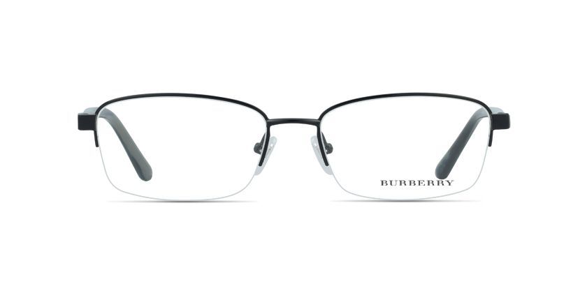 Burberry B1288TD Rectangle Prescription Half rim Titanium Eyeglasses for Men Glasses Gallery