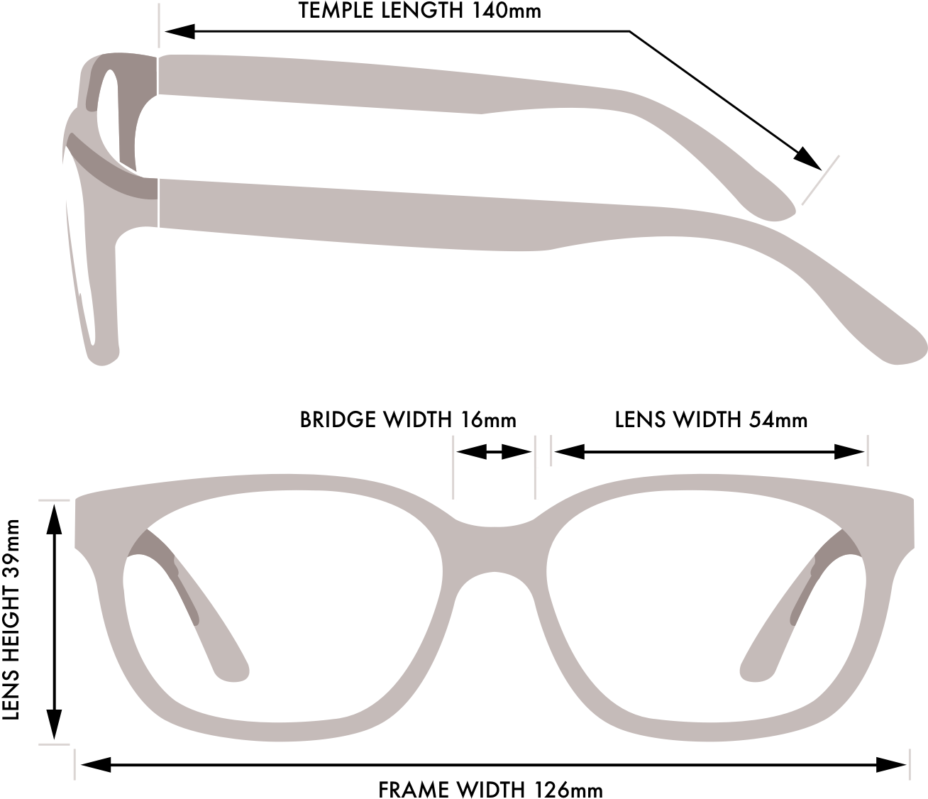 adidas sunglasses size chart